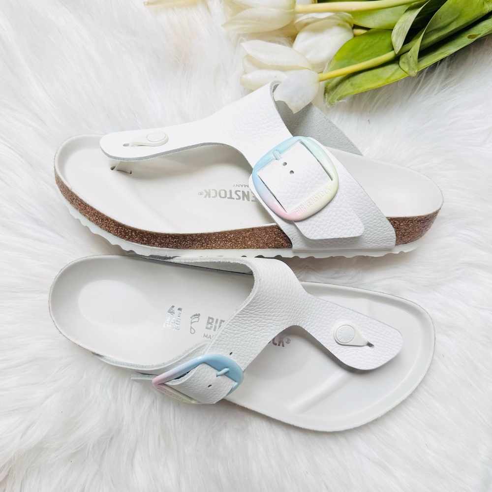 NEW | Birkenstock Gizeh Rainbow Big Buckle Sandals